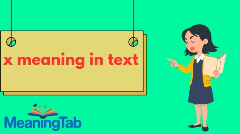 x meaning in text